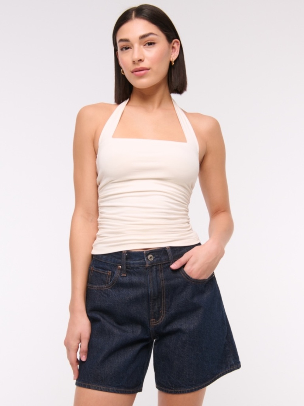 Abercrombie high rise loose shorts